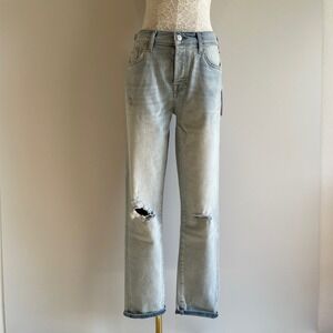 7 For‎ All Mankind Womens Distressed Ripped Jeans Luxe Vintage Boyfriend Size 27